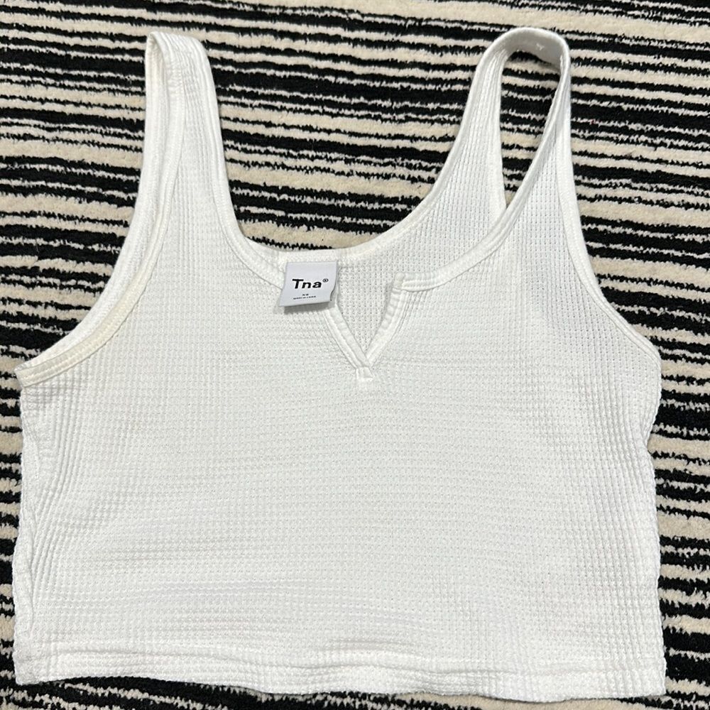TNA white tank aritzia